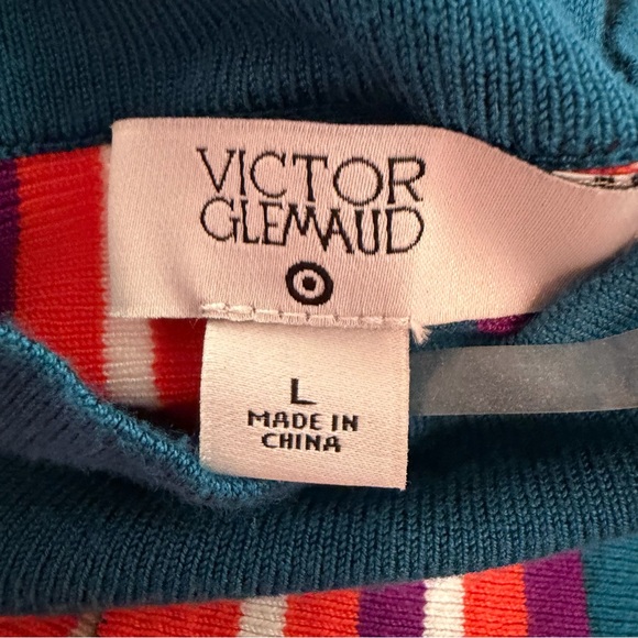 Victor Glemaud for Target Multicolor Striped Funnel Neck Sweater Large - Picture 9 of 10